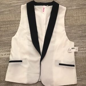 NWT.  Off white and black vest
